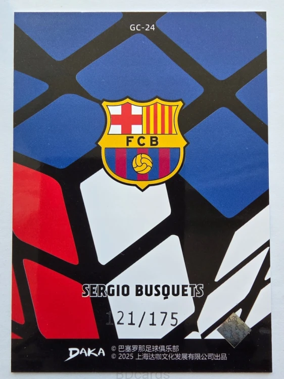 2025-26 Daka Sergio Busquets /175 Fc Barcelona /A