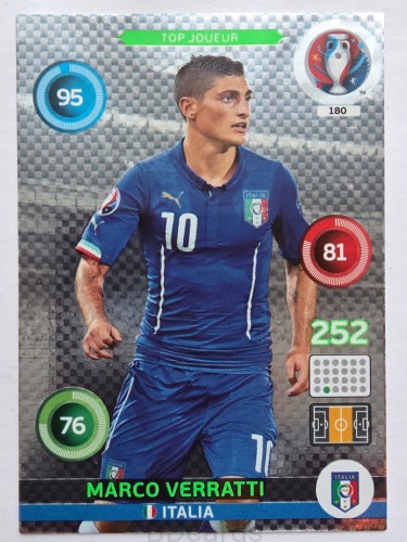 2016 Panini Euro Marco Verratti Top Joueur Włochy Nr 180 /W11