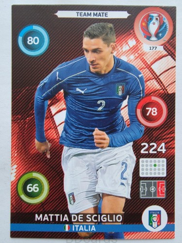 2016 Panini Euro Mattia De Sciglio Włochy Nr 177 /W10