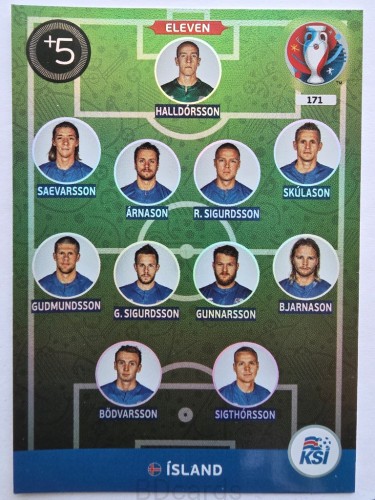 2016 Panini Euro Eleven Islandia Nr 171 /W7