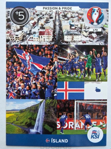 2016 Panini Euro Passion & Pride Islandia Nr 170 /W7