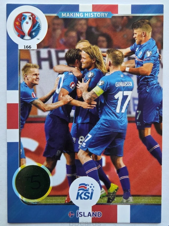 2016 Panini Euro Making History Islandia Nr 166 /W5