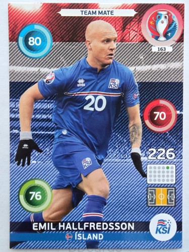 2016 Panini Euro Emil Hallfredsson Islandia Nr 163 /W4