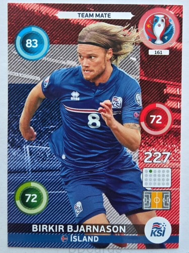 2016 Panini Euro Birkir Bjarnason Islandia Nr 161 /W3