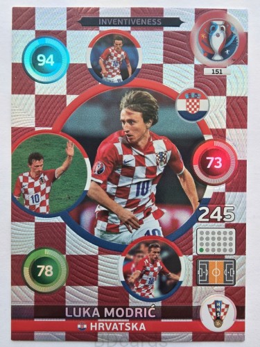 2016 Panini Euro Luka Modrić Inventiveness Chorwacja Nr 151 /Q27