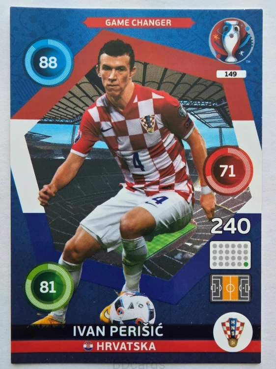 2016 Panini Euro Ivan Perisić Game Changer Chorwacja Nr 149 /Q25