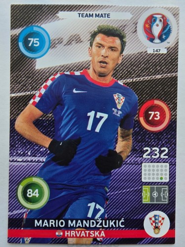 2016 Panini Euro Mario Mandżukić Chorwacja Nr 147 /Q24