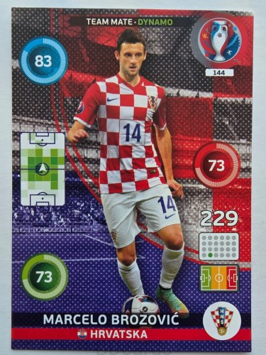 2016 Panini Euro Marcelo Brozović Dynamo Chorwacja Nr 144 /Q23