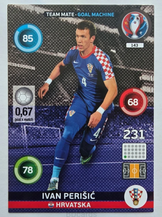 2016 Panini Euro Ivan Perisić Goal Machine Chorwacja Nr 143 /Q22