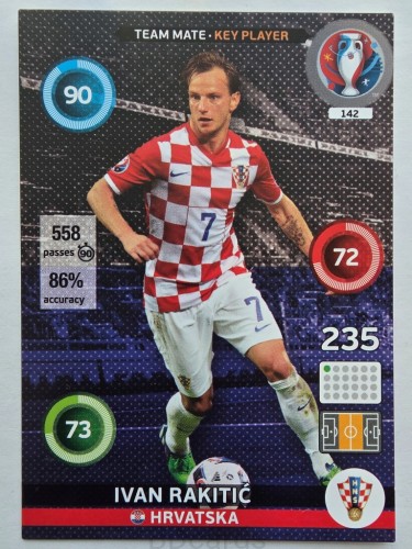 2016 Panini Euro Ivan Rakitic Key Player Chorwacja Nr 142 /Q22