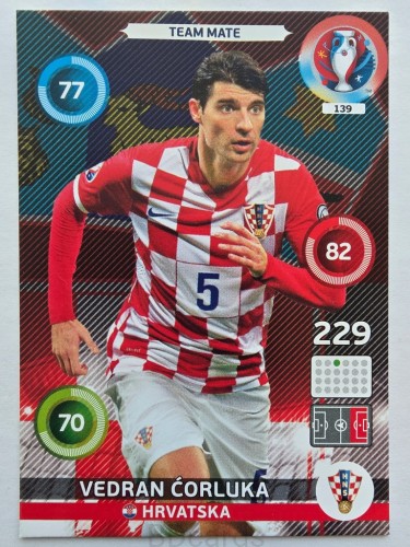 2016 Panini Euro Vedran Corluka Chorwacja Nr 139 /Q21