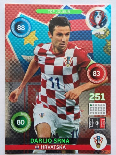 2016 Panini Euro Darijo Srna Top Joueur Chorwacja Nr 138 /Q21