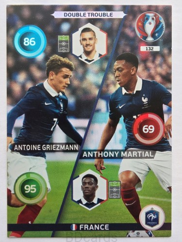 2016 Panini Euro Griezmann Martial Double Trouble Francja Nr 132 /Q18