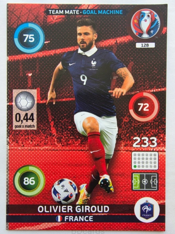 2016 Panini Euro Olivier Giroud Goal Machine Francja Nr 128 /Q16