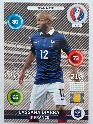 2016 Panini Euro Lassana Diarra Francja Nr 126 /Q16
