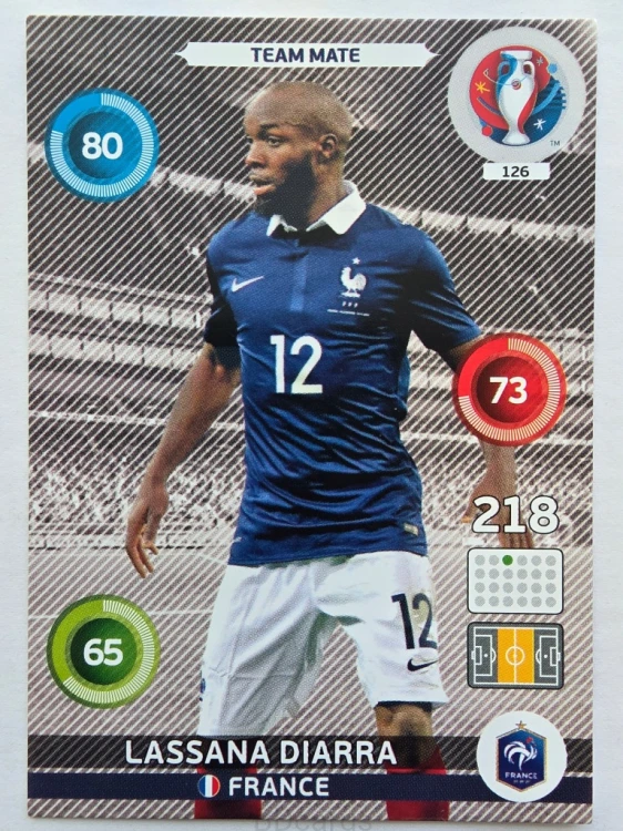 2016 Panini Euro Lassana Diarra Francja Nr 126 /Q16