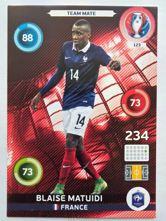 2016 Panini Euro Blaise Matuidi Francja Nr 123 /Q15
