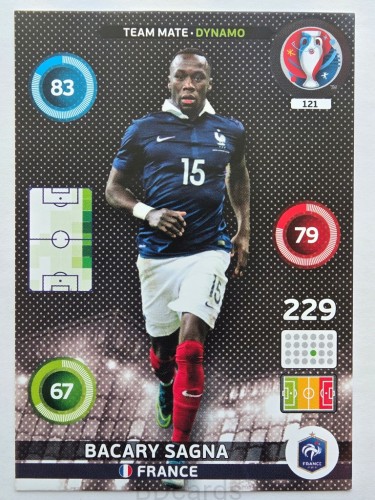 2016 Panini Euro Bacary Sagna Dynamo Francja Nr 121 /Q14