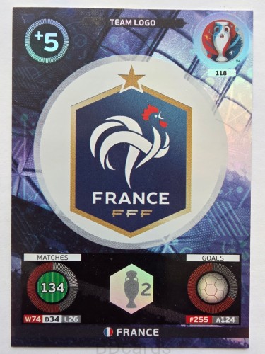 2016 Panini Euro Team Logo Francja Nr 118 /Q14