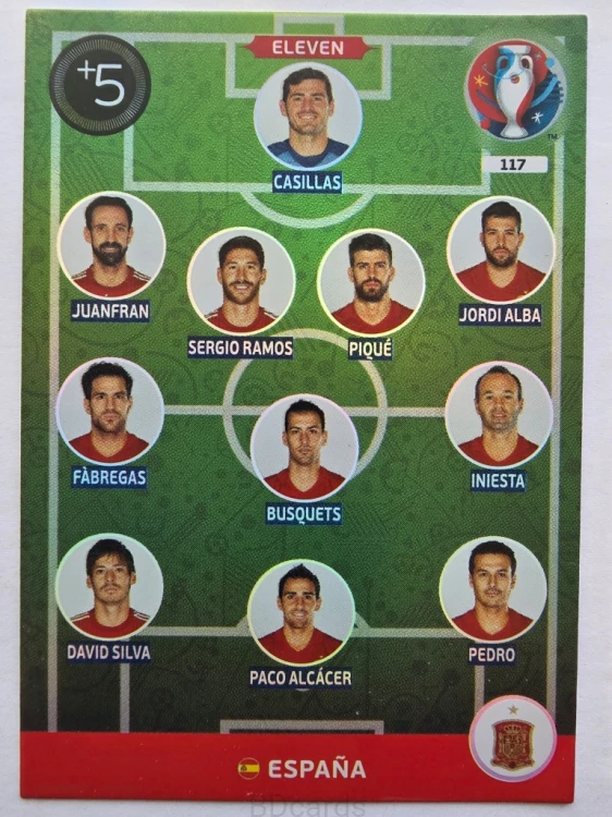 2016 Panini Euro Eleven Hiszpania Nr 117 /Q13