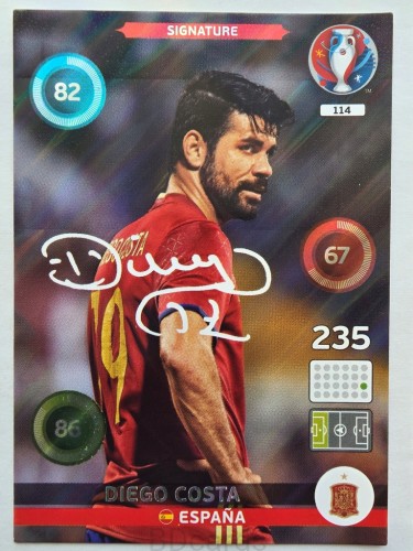 2016 Panini Euro Diego Costa Signature Hiszpania Nr 114 /Q12