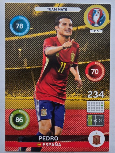 2016 Panini Euro Pedro Hiszpania Nr 110 /Q11