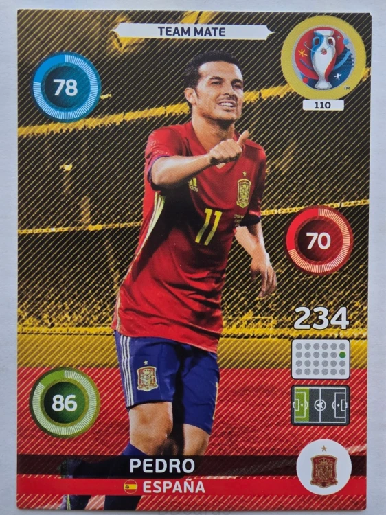 2016 Panini Euro Pedro Hiszpania Nr 110 /Q11