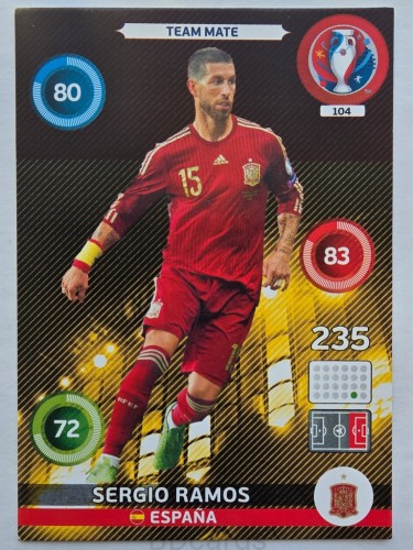 2016 Panini Euro Sergio Ramos Hiszpania Nr 104 /Q9