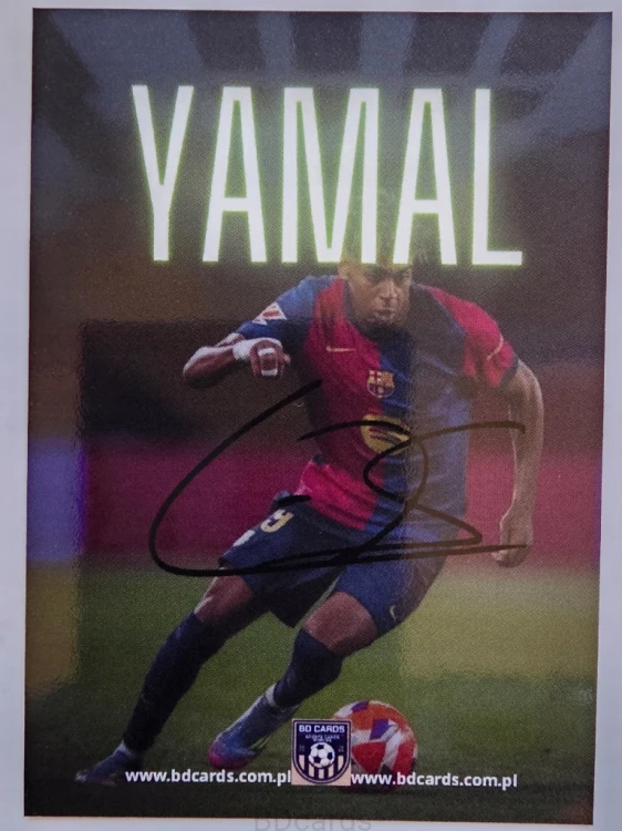 2025 Karta Lamine Yamal Fc Barcelon Autograf Nadruk Limited Edition /BC5