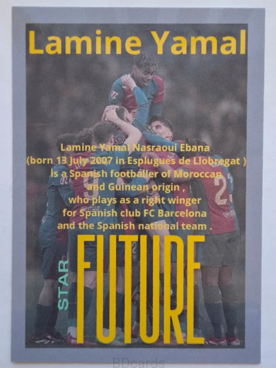 2025 Karta Lamine Yamal Star Fc Barcelona Limited Edition /BD30