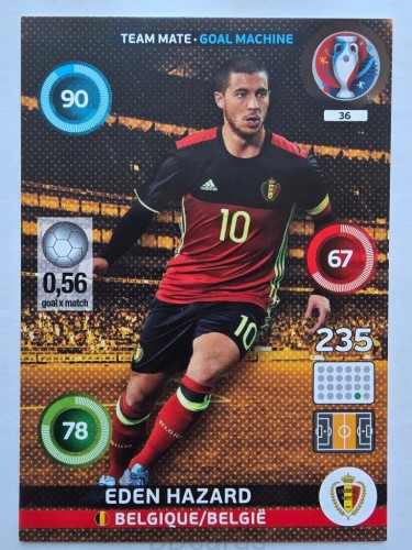 2016 Panini Euro Eden Hazard Goal Machine Belgia Nr 36 /O13