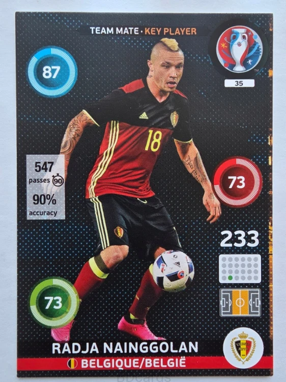 2016 Panini Euro Radja Nainggolan Key Player Belgia Nr 35 /O13
