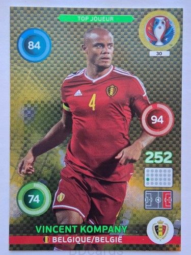 2016 Panini Euro Vincent Company Top Joueur Belgia Nr 30 /O10