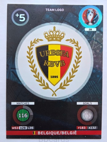 2016 Panini Euro Team Logo Belgia Nr 28 /O10