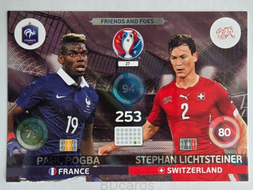 2016 Panini Euro Pogba Lichtsteiner Friends And Foes Nr 27 /O9