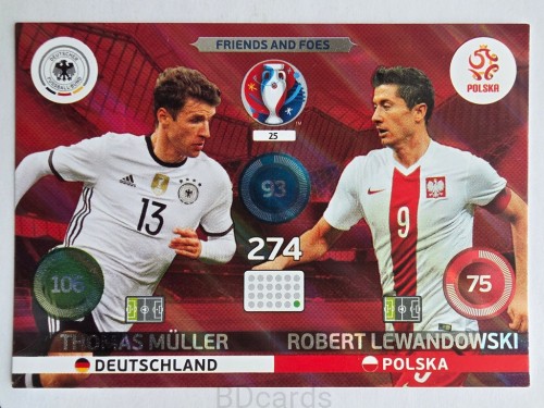 2016 Panini Euro Lewandowski Muller Friends And Foes Nr 25 /O8
