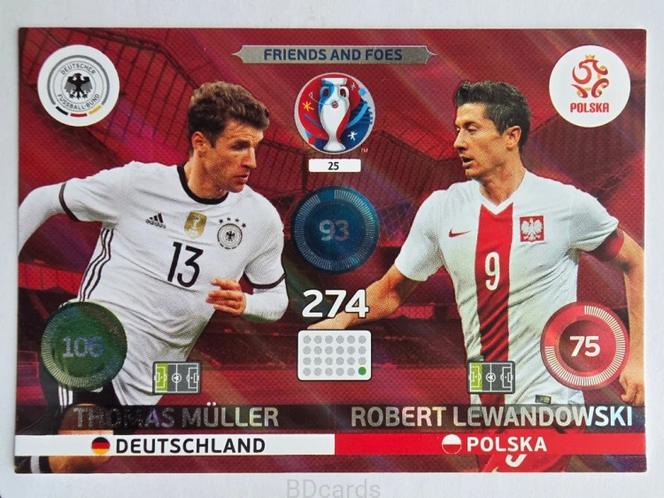 2016 Panini Euro Lewandowski Muller Friends And Foes Nr 25 /O8