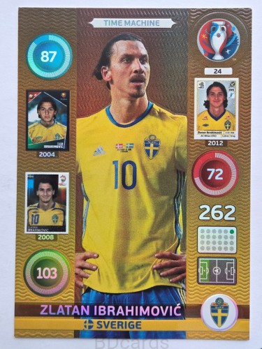 2016 Panini Euro Zlatan Ibrahimović Szwecja Time Machine Nr 24 /O7