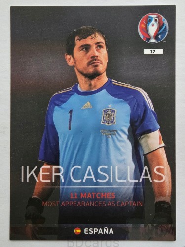 2016 Panini Euro Iker Casillas Hiszpania Legends Nr 17 /O4
