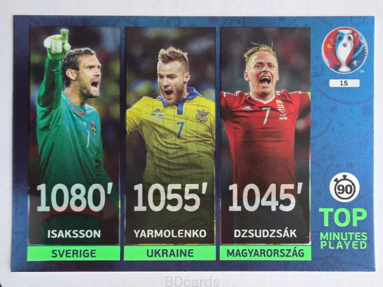 2016 Panini Euro Yarmolenko Dzsudzsak Isaksson Top Scorers Nr 14 /O4
