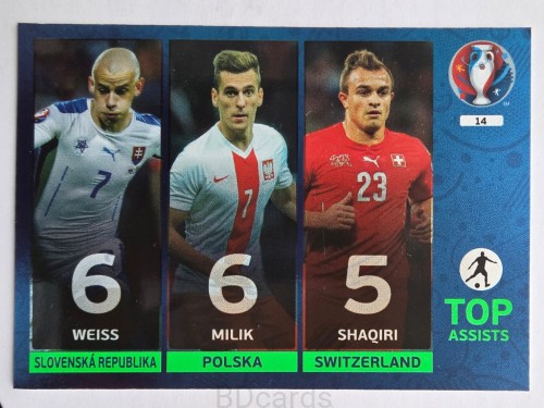2016 Panini Euro Milik Shaqiri Weiss Top Scorers Nr 14 /O4