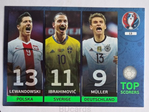 2016 Panini Euro Lewandowski Ibrahimović Muller Top Scorers Nr 13 /O3