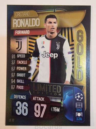 2019-20 Topps Match Attax Cristiano Ronaldo Juventus Gold /A87