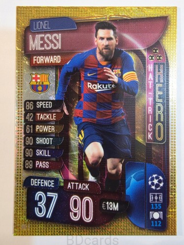 2019-20 Topps Match Attax Lionel Messi Fc Barcelona Hero /A88