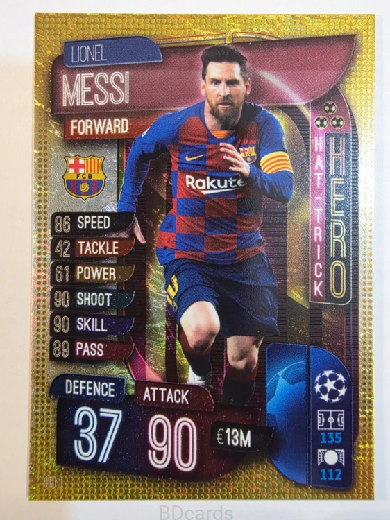 2019-20 Topps Match Attax Lionel Messi Fc Barcelona Hero /A88