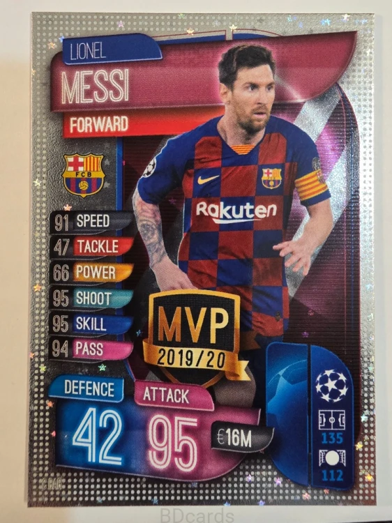 2019-20 Topps Match Attax Lionel Messi Fc Barcelona /A97
