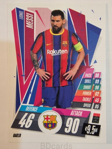 2020-21 Topps Match Attax Lionel Messi Fc Barcelona Legend /A87