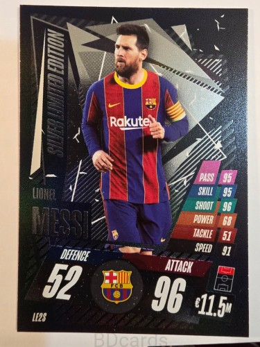 2020-21 Topps Match Attax Lionel Messi Fc Barcelona Silver Limited /A88