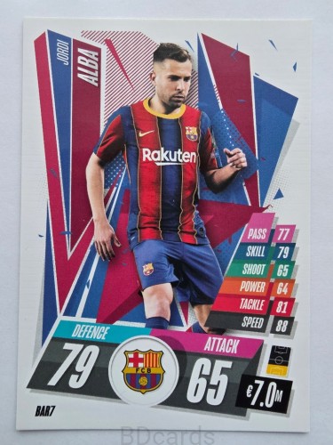 2020-21 Topps Match Attax Jordi Alba FC Barcelona /A