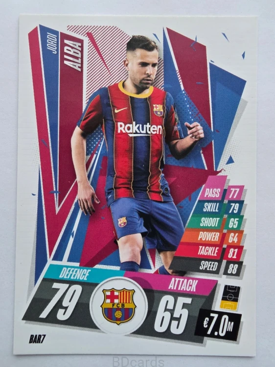 2020-21 Topps Match Attax Jordi Alba FC Barcelona /A
